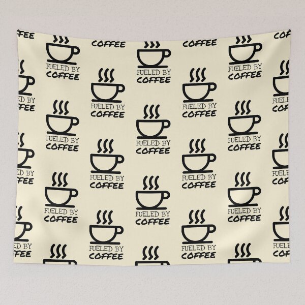 Item preview, Warm Cup Icon Fueled By Coffee Quote designed and sold by Telle Garcia.
