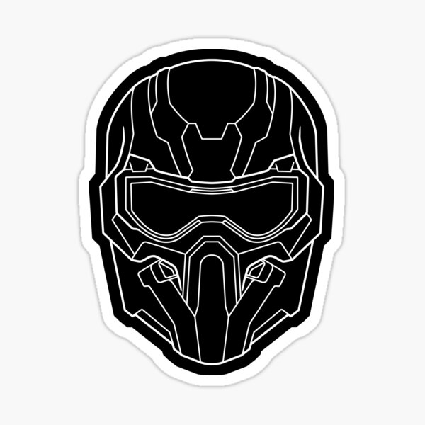 Messor Helmet - Science fiction line art Sticker