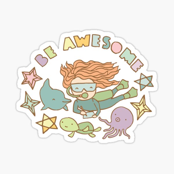 Awesome Girls Marine Biologist Sticker