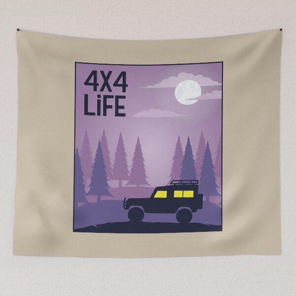 Aperçu de l'œuvre 4x4 in the Pink Forest - 4x4 Life créée et vendue par pixelinga.