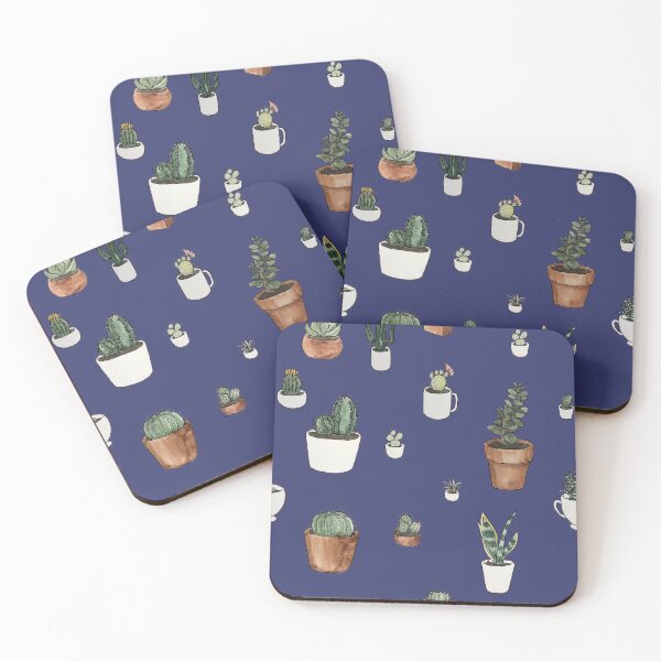 Item preview, Succulents and Cacti on Navy designed and sold by Melody-Rain-Art.