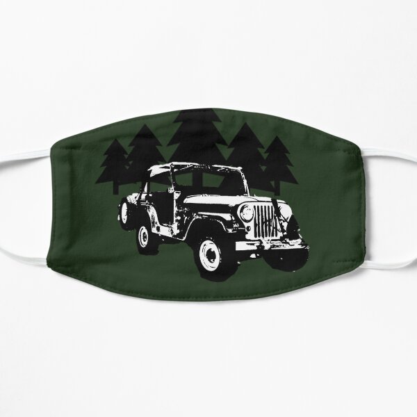 Jeep and Trees Flat Mask