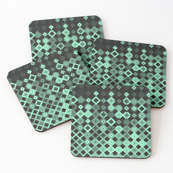 Item preview, Green diamonds with black background pattern designed and sold by smARTwork.