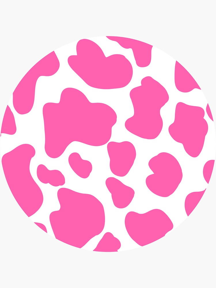 "Pink Cow print" Sticker by cleoweaver123 Redbubble