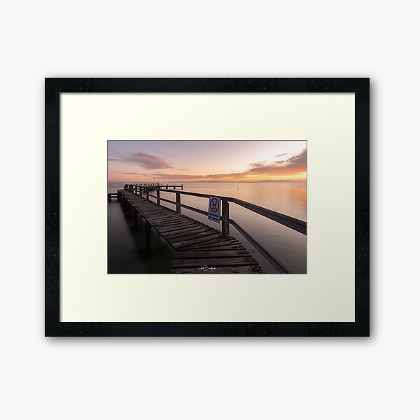 Zigzag Pier Sunrise Portsea 1 Framed Art Print