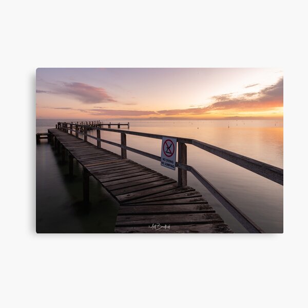 Zigzag Pier Sunrise Portsea 1 Canvas Print