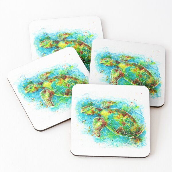 Item preview, Colorful Sea Turtle Colorful Hawksbill Turtle designed and sold by Patricia Lintner.