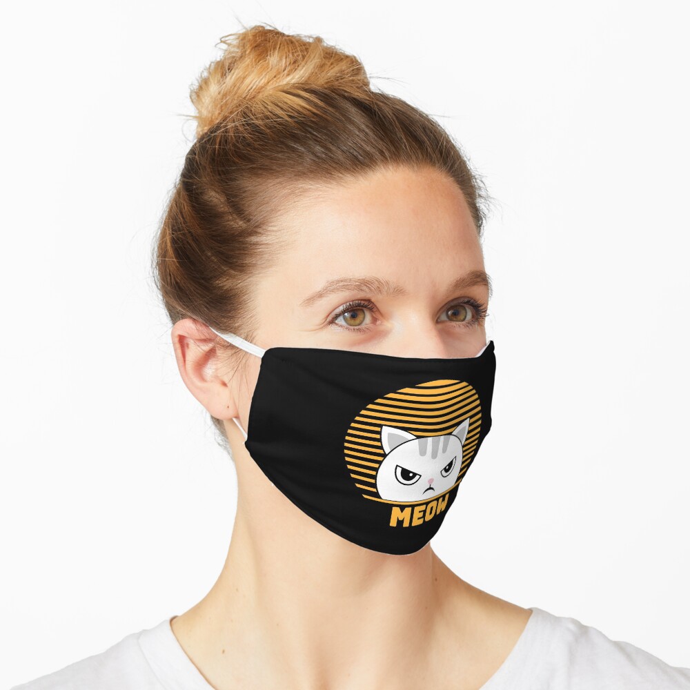 Cute Funny Vintage Retro Style Kawaii Cat Lover Mask