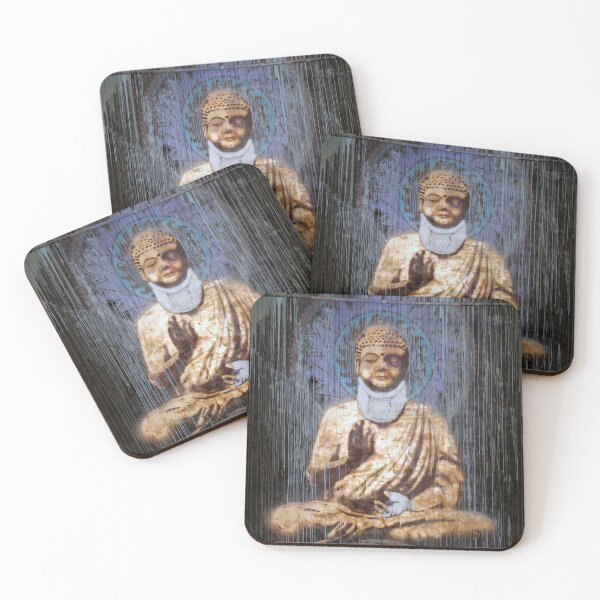 Item preview, Banksy, Buddha in a neckbrace designed and sold by ManwithaCamera.