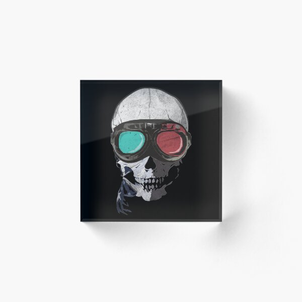 Psychedelly Skelly Acrylic Block