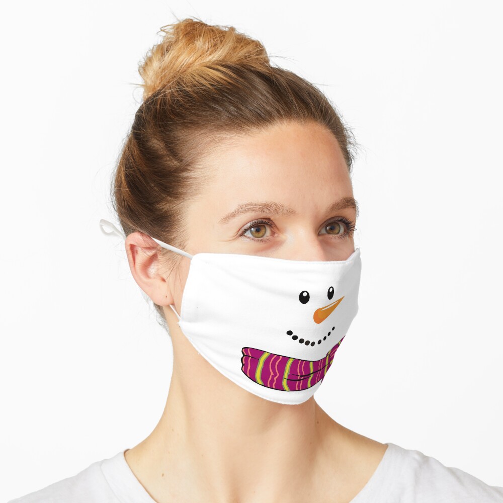 Masque « Bonhomme de neige à Noël»
