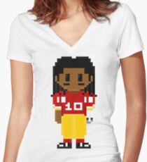 Robert Griffin III Full Body 8-Bit 3nigma Women's Fitted V-Neck T-Shirt