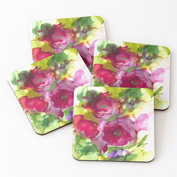 Item preview, Abstract Roses Alcohol ink designed and sold by 2worlds.