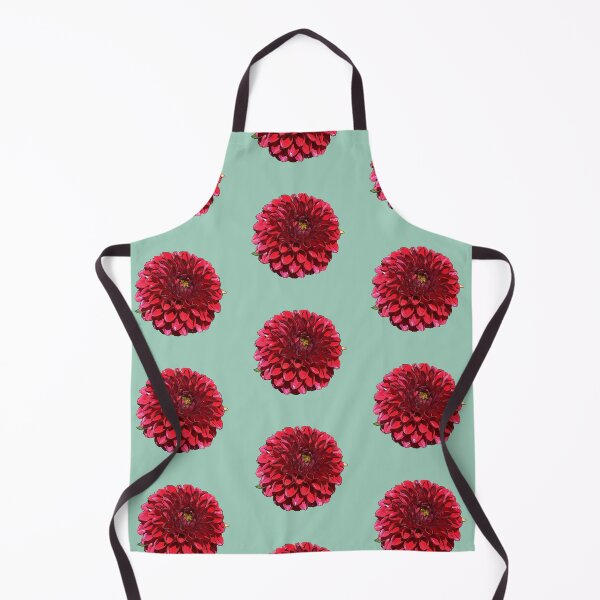 Item preview, Red Dahlia Flower on Mint Background designed and sold by KeksWorkroom.
