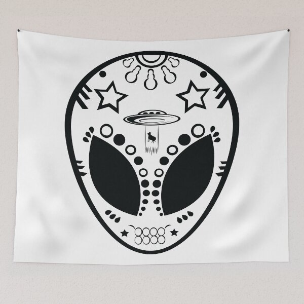 Item preview, Sugar Alien Skull  designed and sold by LoftiJam.