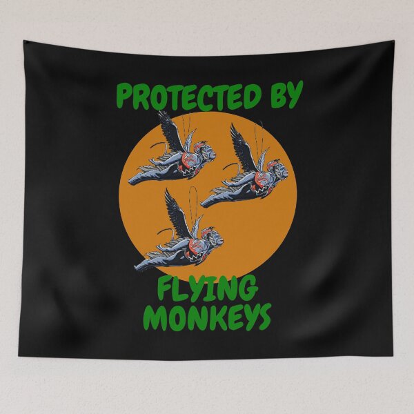Item preview, PROTECTED BY FLYING MONKEYS FUNNY  Laboratory Science Microbiology designed and sold by Hippiesole.