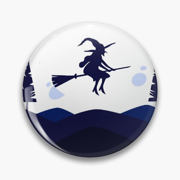 Item preview, Halloween witch flying at night designed and sold by LynksArts.