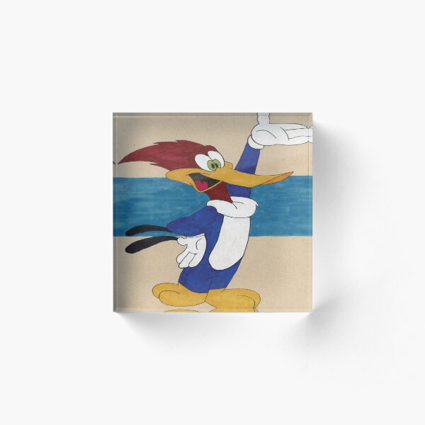 The Woodpecker Acrylic Block