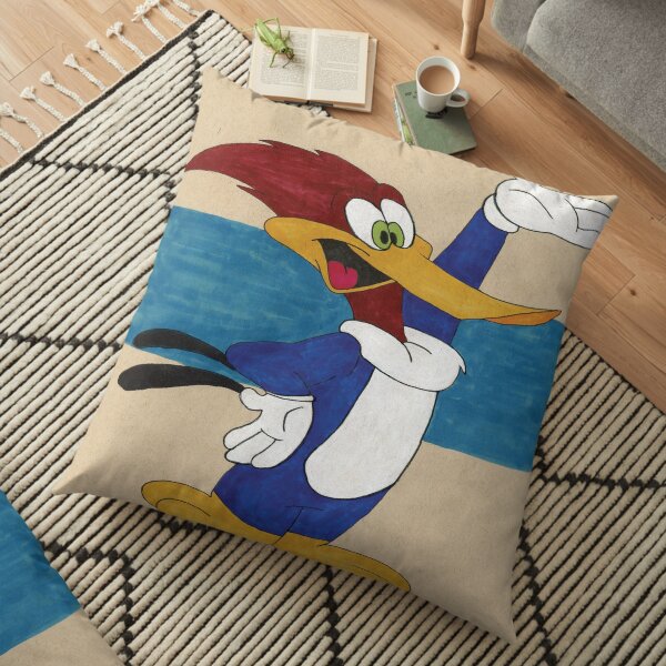 The Woodpecker Floor Pillow
