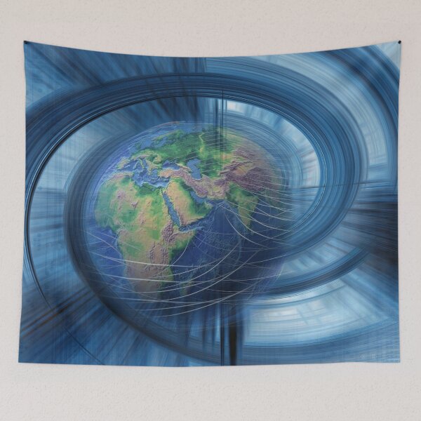Item preview, WORLD WITH ABSTRACT BACKGROUND designed and sold by morrismorgan.
