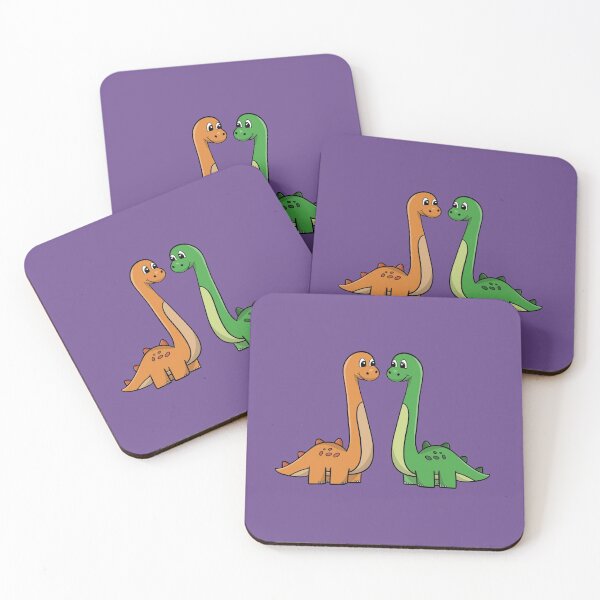 Item preview, Cute Dinosaur Couple Cartoon designed and sold by LEFDDesigns.