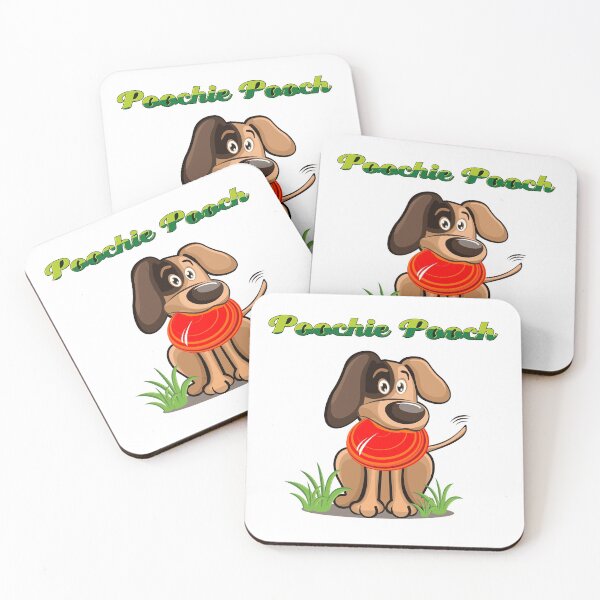 Item preview, Poochie Pooch with his red frisbee designed and sold by PoochiePooch.