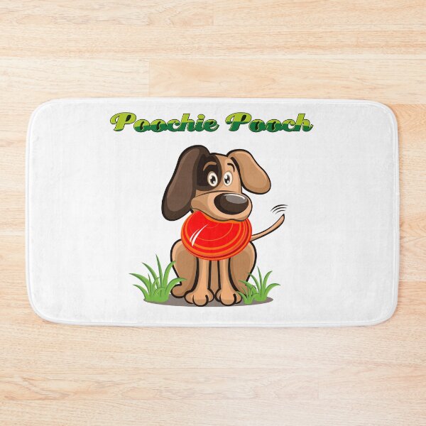 Item preview, Poochie Pooch with his red frisbee designed and sold by PoochiePooch.