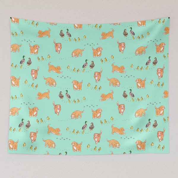 Item preview, Toller Puppies and Ducklings - Mint designed and sold by BlossomCreative.