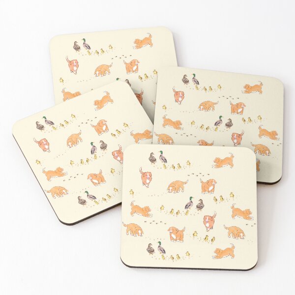 Item preview, Toller Puppies and Ducklings - Cream designed and sold by BlossomCreative.