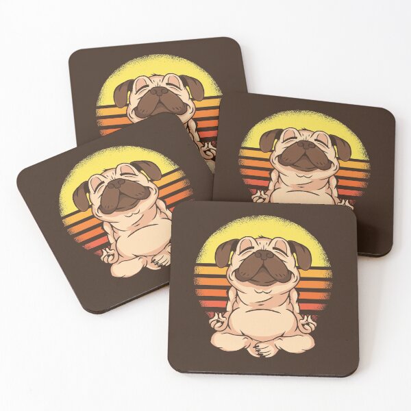 Item preview, Yoga Meditation Pug Dog  designed and sold by Cute and Funny Animal Art Designs.