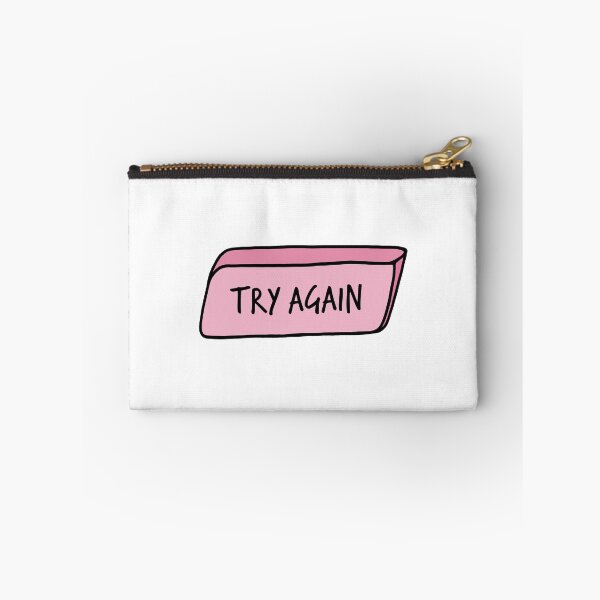 Item preview, Try Again Motivational Pink Eraser designed and sold by murialbezanson.