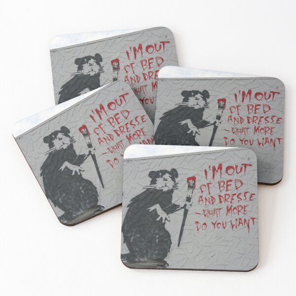 Item preview, Banksy Rat, I'm Out Of Bed And Dressed - What More Do You Want? designed and sold by ManwithaCamera.