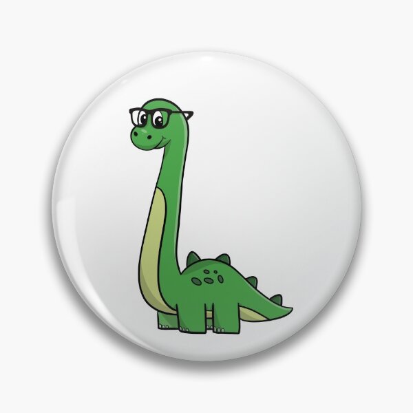 Artikelvorschau, Cute Green Dinosaur Nerd Cartoon entworfen und verkauft von LEFDDesigns.