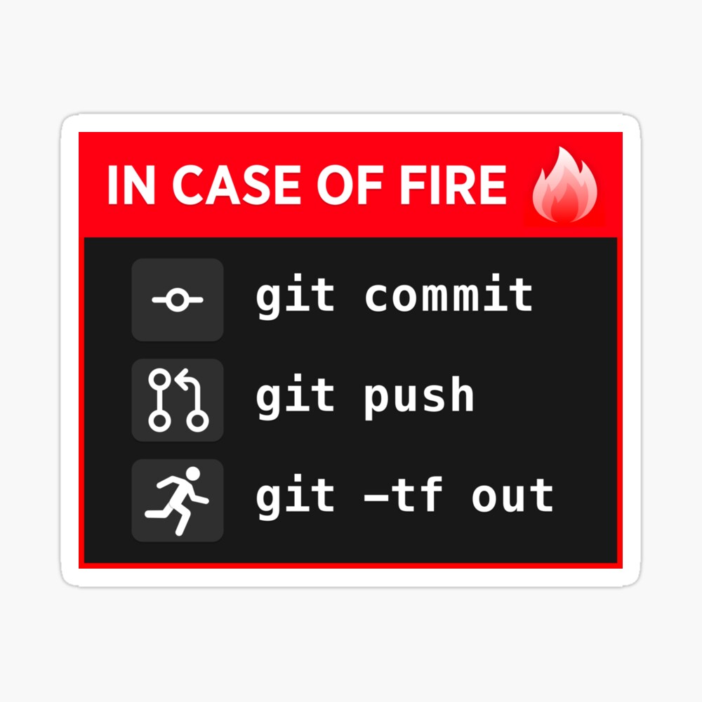 Git commit date. Git commit. Git Push git commit git out. In Case of Fire git commit git Push git out. Git Push commit.