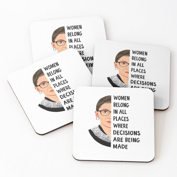 Item preview, women belong in all places where decisions are being made , notorious rbg gift, notorious rbg, ruth bader ginsburg, rbg, feminist, feminism, power girl, women power, designed and sold by Birthday  Gifts.