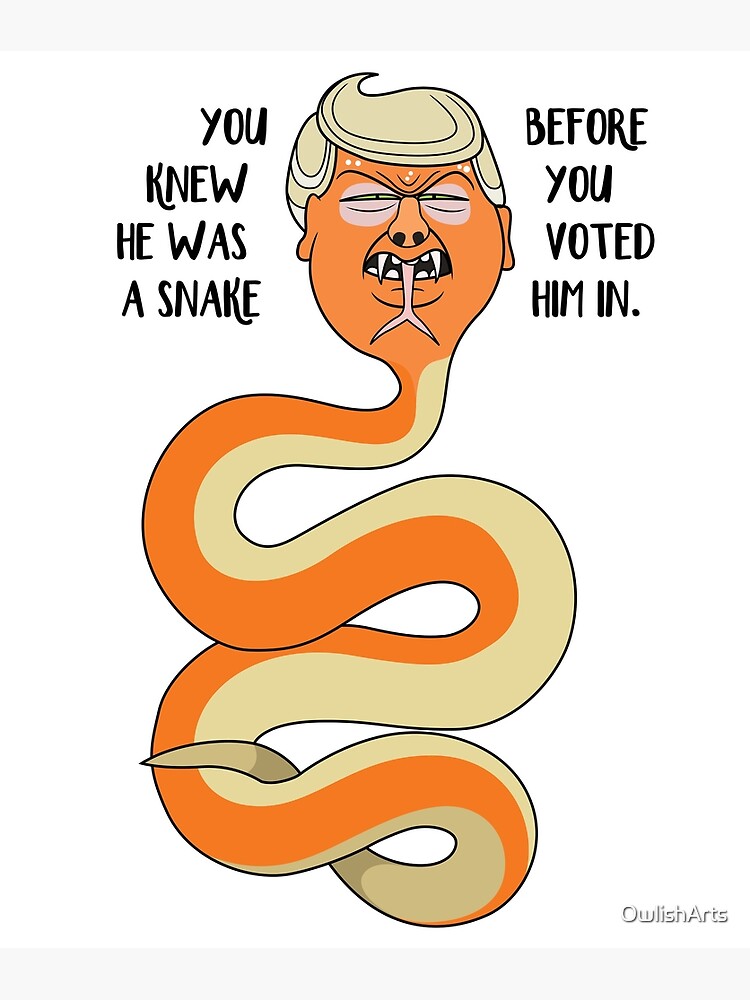 Thumbnail 3 of 3, Poster, Donald The Snake designed and sold by OwlishArts.
