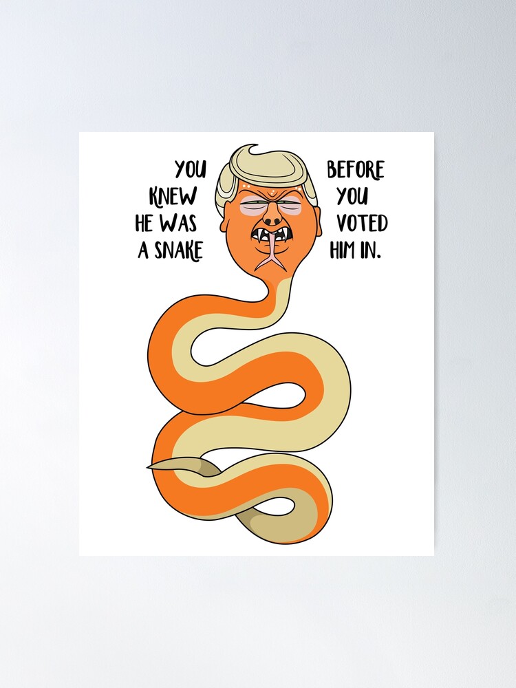 Thumbnail 2 of 3, Poster, Donald The Snake designed and sold by OwlishArts.
