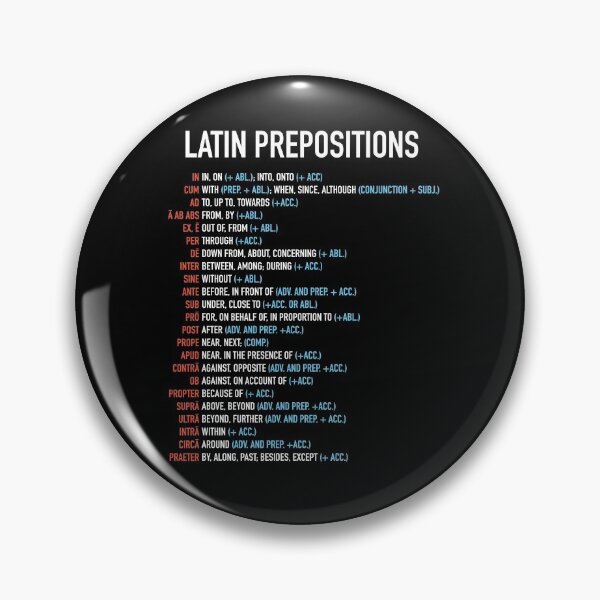 Item preview, Latin Prepositions List designed and sold by HiddenVerb.