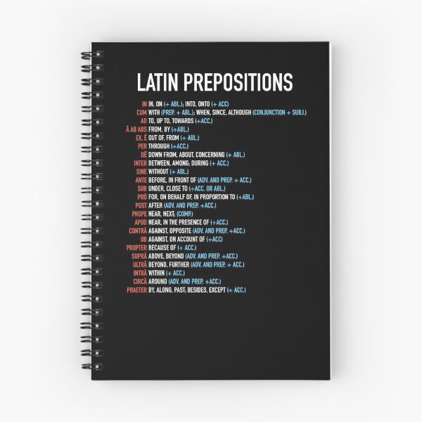 Item preview, Latin Prepositions List designed and sold by HiddenVerb.