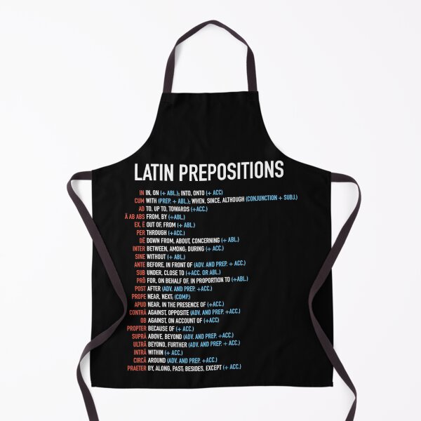 Aperçu de l'œuvre Liste des prépositions latines créée et vendue par HiddenVerb.
