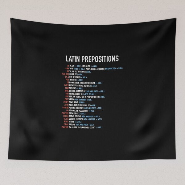 Item preview, Latin Prepositions List designed and sold by HiddenVerb.
