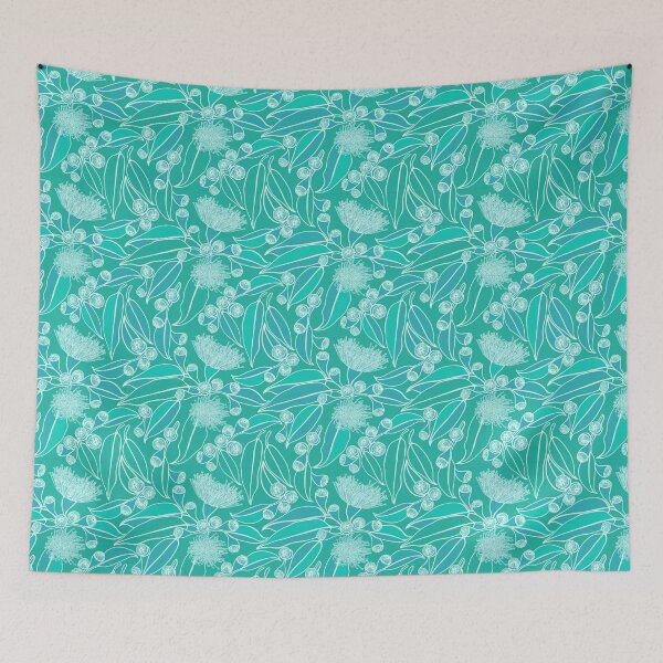 Item preview, Eucalyptus Blue Garden -  Blue and Green Color Palette designed and sold by Sketchbook Designs.