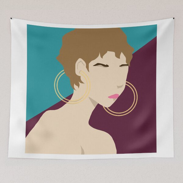 Item preview, Woman with Earrings designed and sold by RubyLeialohaArt.