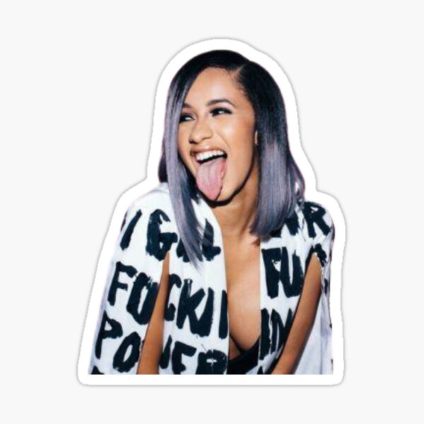 "Cardi B" Sticker By Avielm | Redbubble