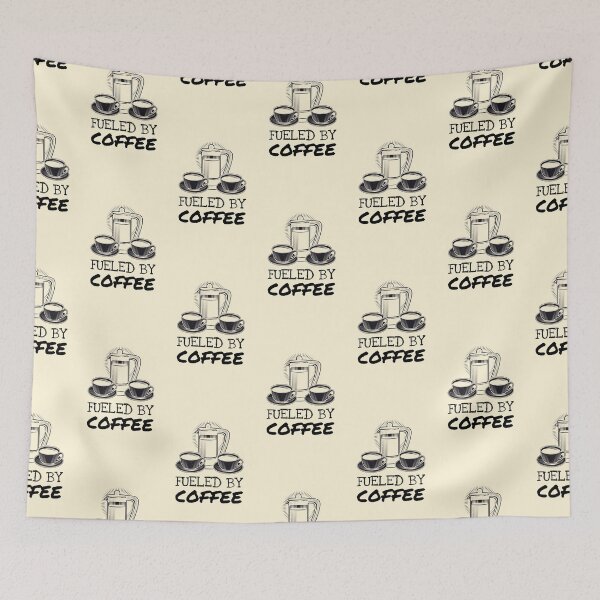 Item preview, Pot and Cup Fueled By Coffee Saying designed and sold by Telle Garcia.
