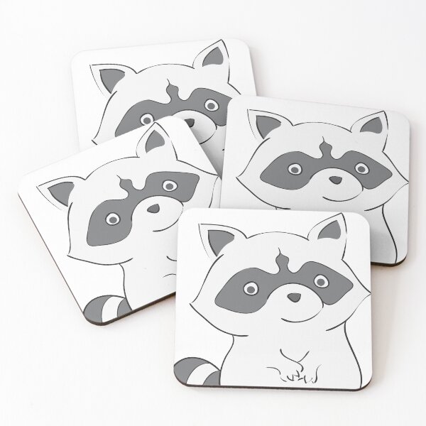 Item preview, cute cheeky raccoon designed and sold by bravescribbler.