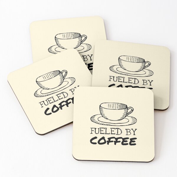 Item preview, Simple Cup Drawing Fueled By Coffee Saying designed and sold by Telle Garcia.