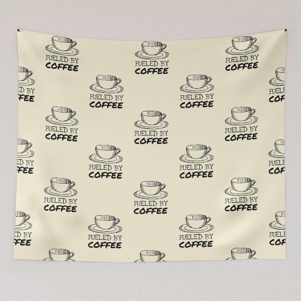 Item preview, Simple Cup Drawing Fueled By Coffee Saying designed and sold by Telle Garcia.