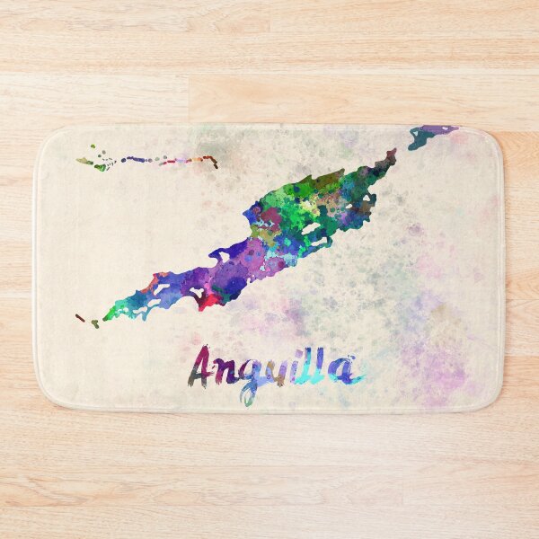 Item preview, Anguilla watercolor map designed and sold by paulrommer.