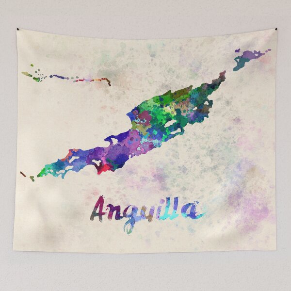 Item preview, Anguilla watercolor map designed and sold by paulrommer.